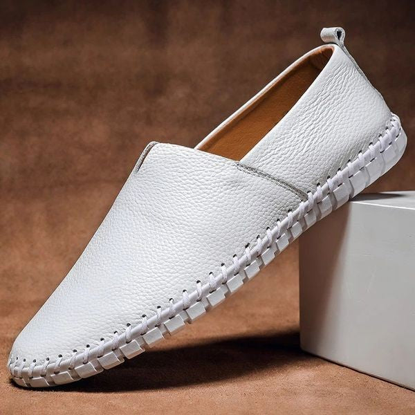 Grayson | Men's Pebbled-Grain Whipstitch Casual Slip-On Loafers