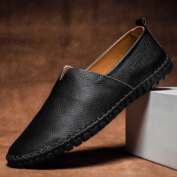 Grayson | Men's Pebbled-Grain Whipstitch Casual Slip-On Loafers