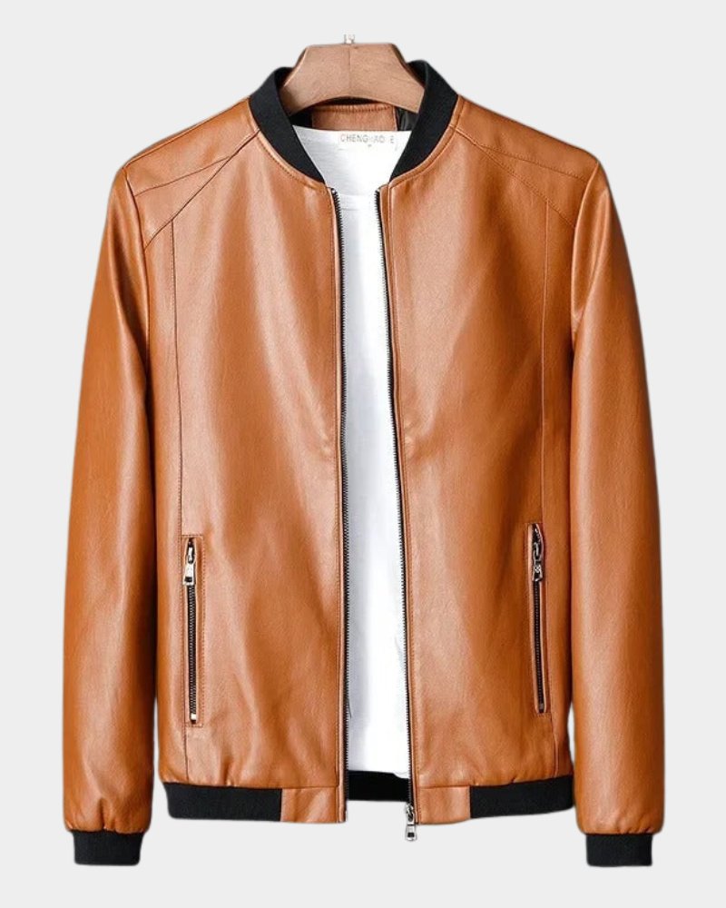 Bobby  | Men's Classic Faux Leather Bomber Jacket