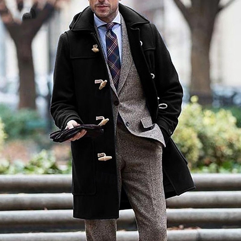 Gabriel | Men's Classic Hooded Toggle Overcoat