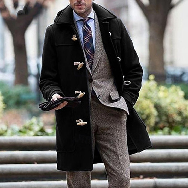 Gabriel | Men's Classic Hooded Toggle Overcoat