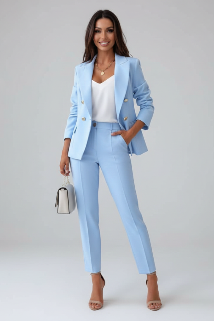 Women's Autumn Suit Set | Double-Breasted