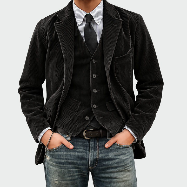 Jimmy | Men's Velvet Blazer and Waistcoat Set
