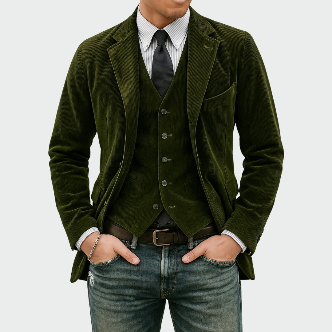 Jimmy | Men's Velvet Blazer and Waistcoat Set