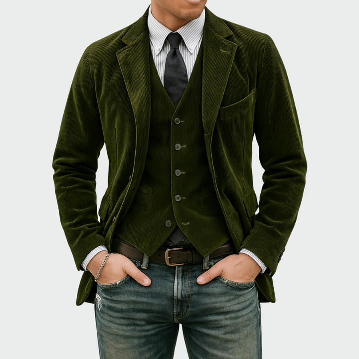 Jimmy | Men's Velvet Blazer and Waistcoat Set