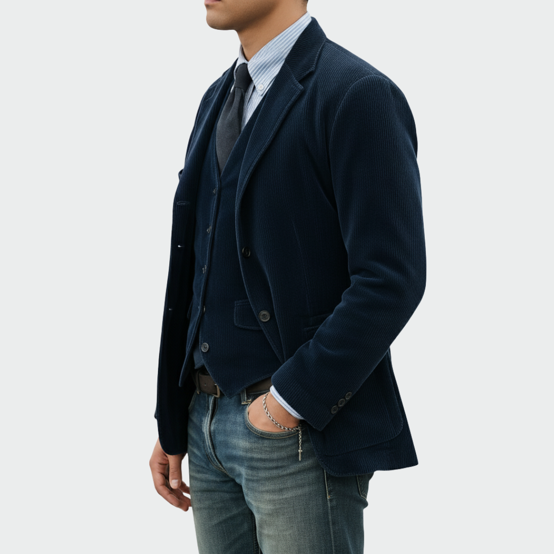 Jimmy | Men's Velvet Blazer and Waistcoat Set