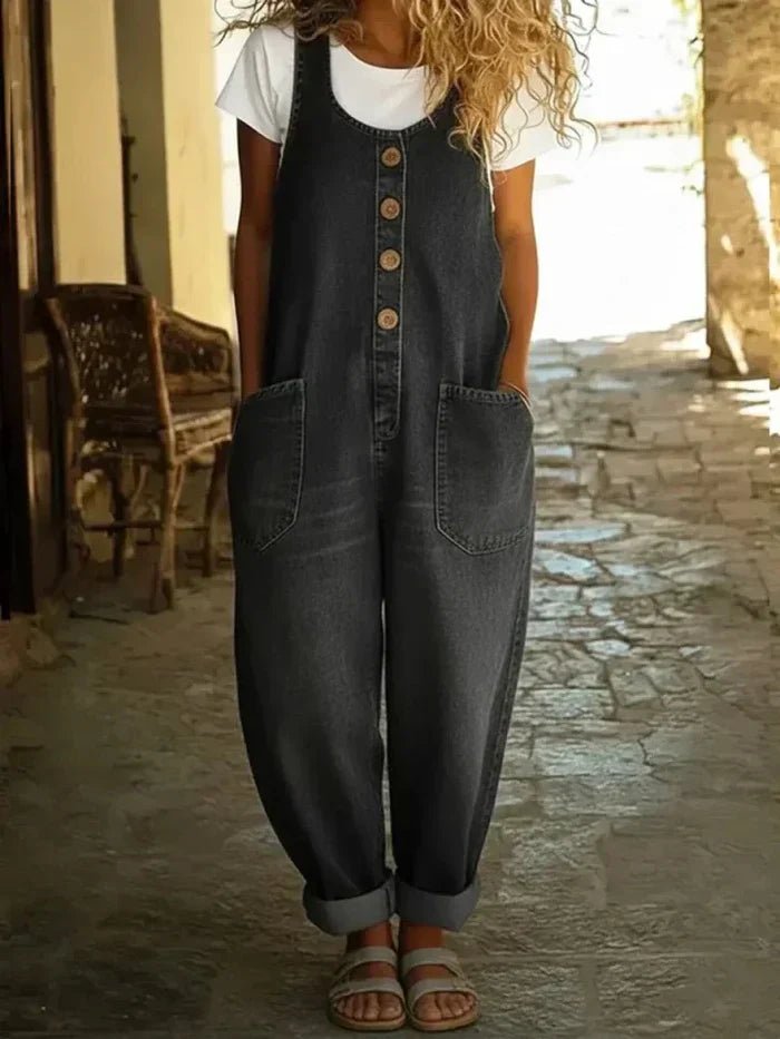 Bessie | Women's Sleeveless Denim Overalls