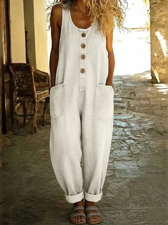 Bessie | Women's Sleeveless Denim Overalls