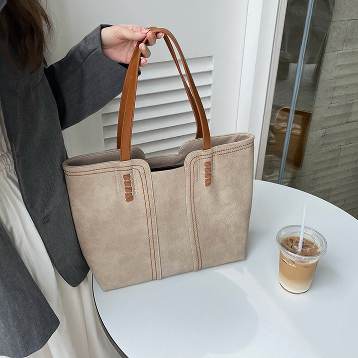 Lucia | Women's Vegan Large Leather Shoulder Tote Bag