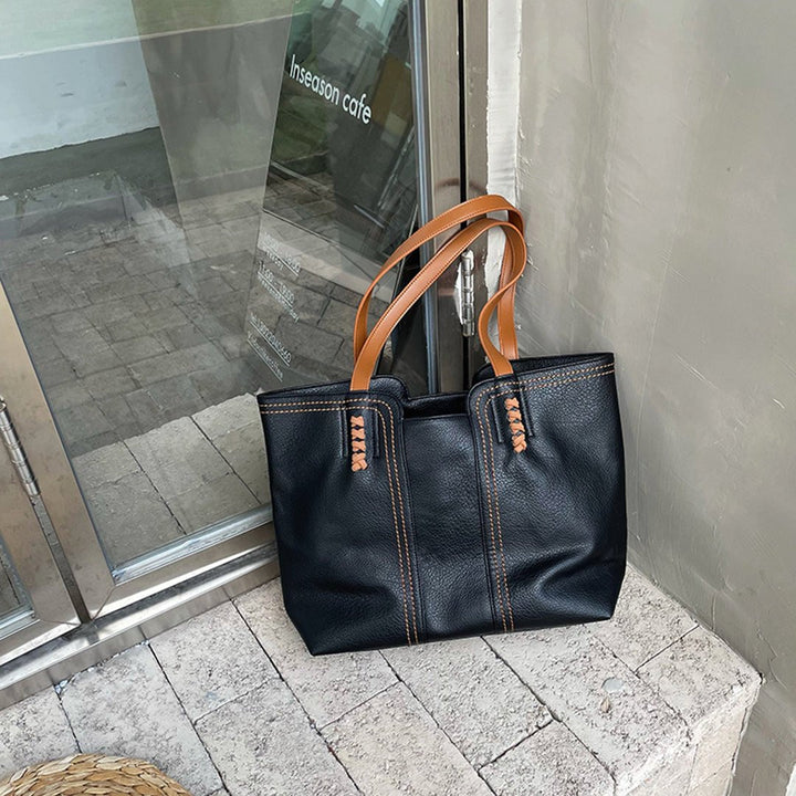 Lucia | Women's Vegan Large Leather Shoulder Tote Bag