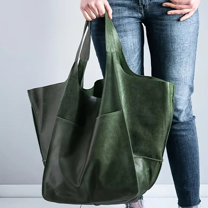 Lara | Women's Oversized Vegan Leather Tote Bag