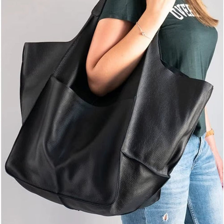 Lara | Women's Oversized Vegan Leather Tote Bag
