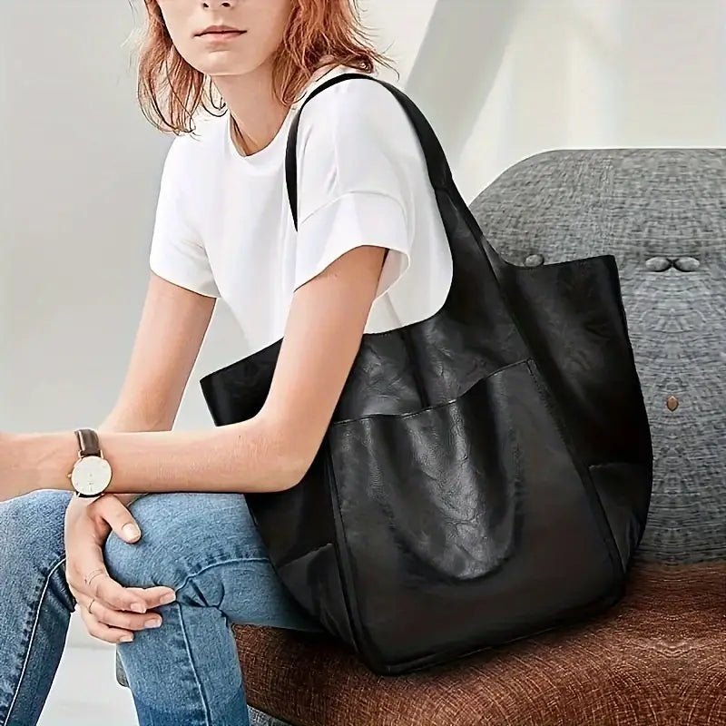 Lara | Women's Oversized Vegan Leather Tote Bag