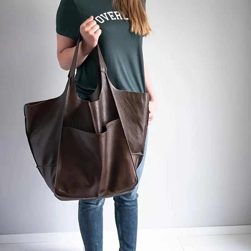 Lara | Women's Oversized Vegan Leather Tote Bag