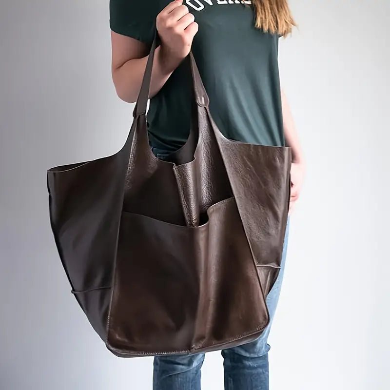 Lara | Women's Oversized Vegan Leather Tote Bag