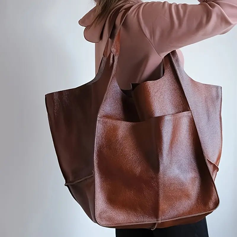 Lara | Women's Oversized Vegan Leather Tote Bag