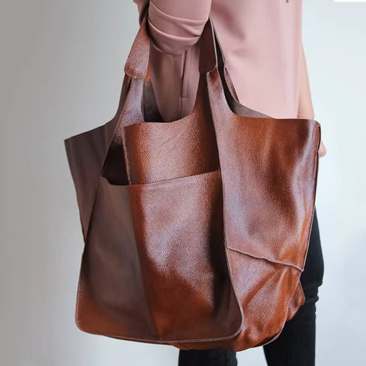 Lara | Women's Oversized Vegan Leather Tote Bag