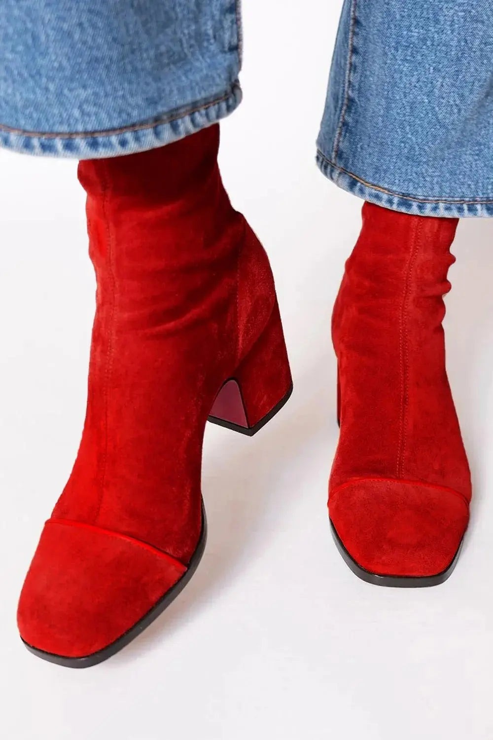 Daniela | Women's Square-Toe Block-Heel Ankle Boots