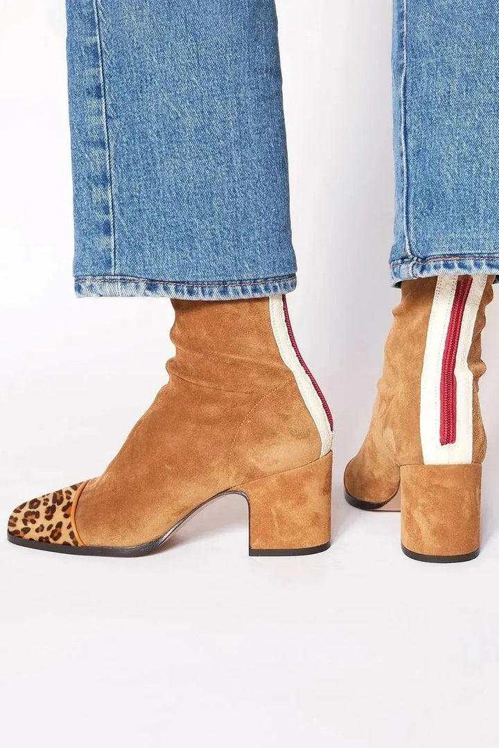 Daniela | Women's Square-Toe Block-Heel Ankle Boots