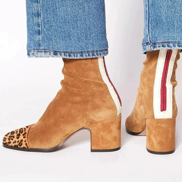 Daniela | Women's Square-Toe Block-Heel Ankle Boots