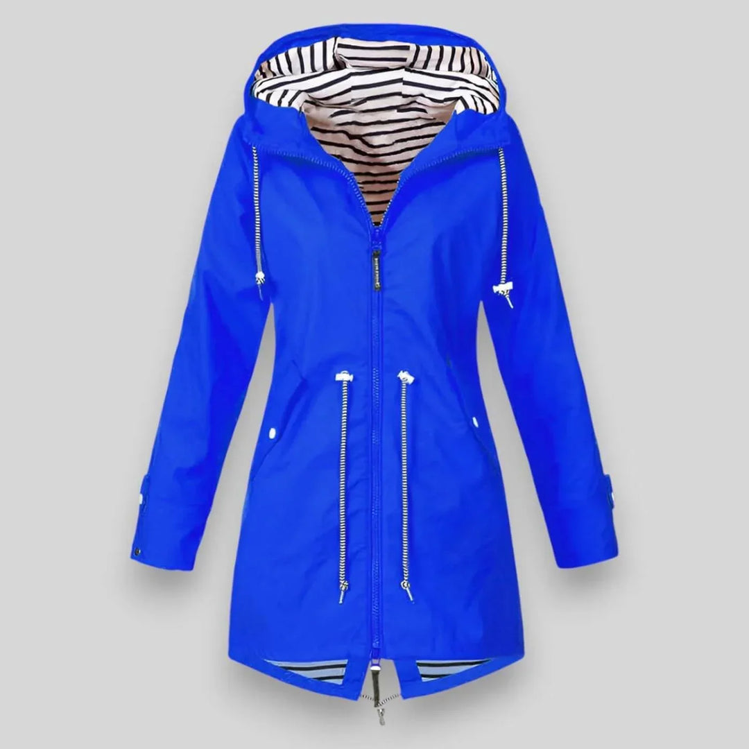 Ayleen | Women's waterproof hooded jacket with striped lining