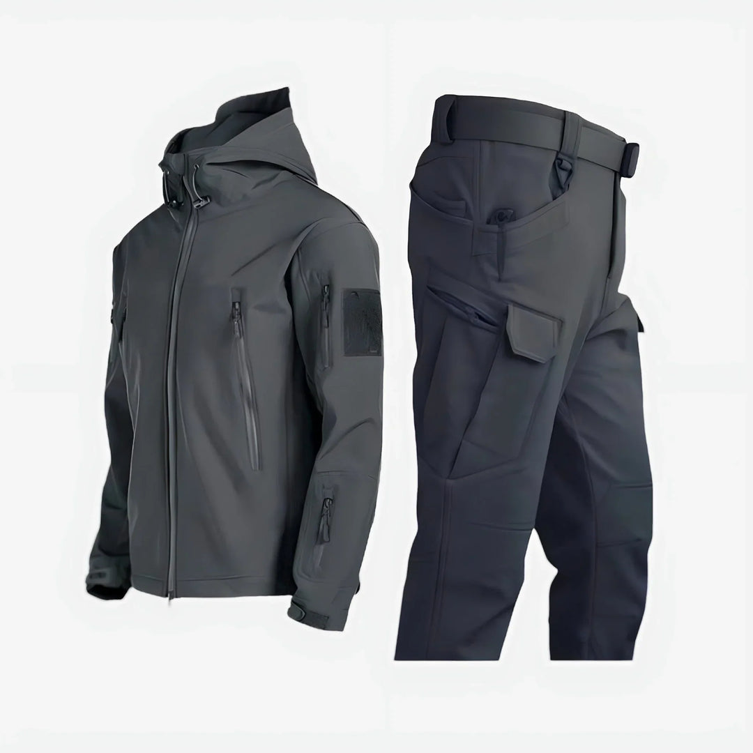 Layla | Women's waterproof outdoor tactical set with hooded jacket and cargo trousers