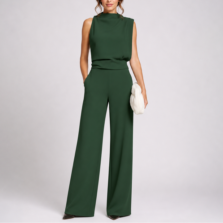 Faye | Women’s Jumpsuit with Sleeveless Upper and Wide-Leg Design