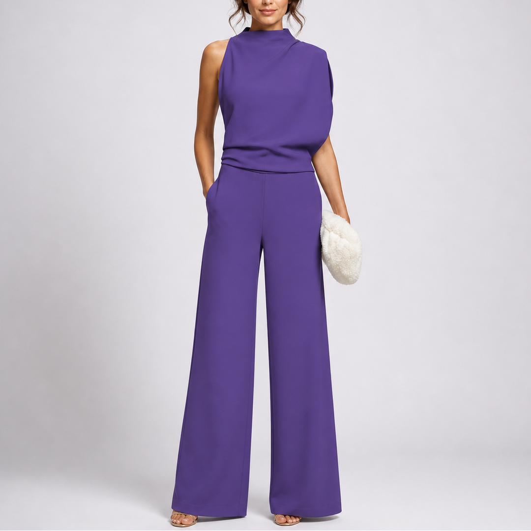 Faye | Women’s Jumpsuit with Sleeveless Upper and Wide-Leg Design