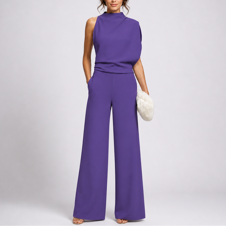 Faye | Women’s Jumpsuit with Sleeveless Upper and Wide-Leg Design