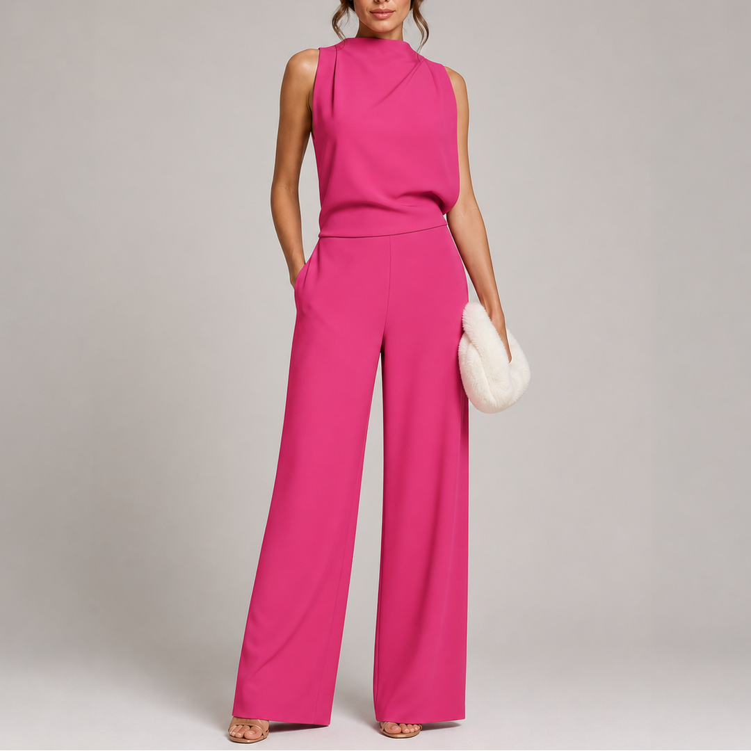 Faye | Women’s Jumpsuit with Sleeveless Upper and Wide-Leg Design